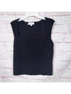 Promise The Label Medium Black Ribbed Tank Top
